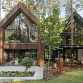 Budowa Dom projekt WK1 Vintage las jezioro