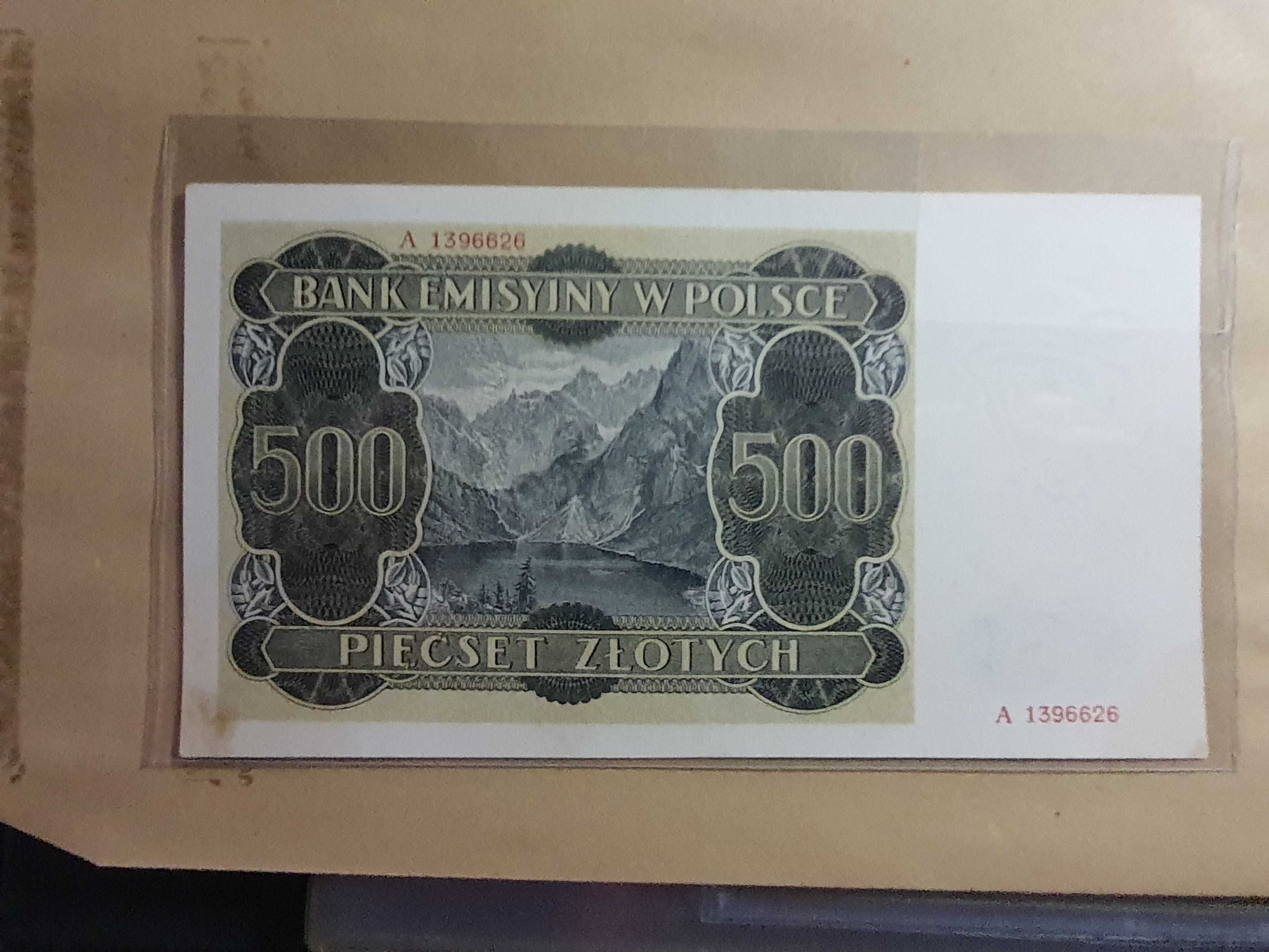 RZADKOŚĆ !!! 500 złotych 1940 z numeracją falsu londyńskiego !!!