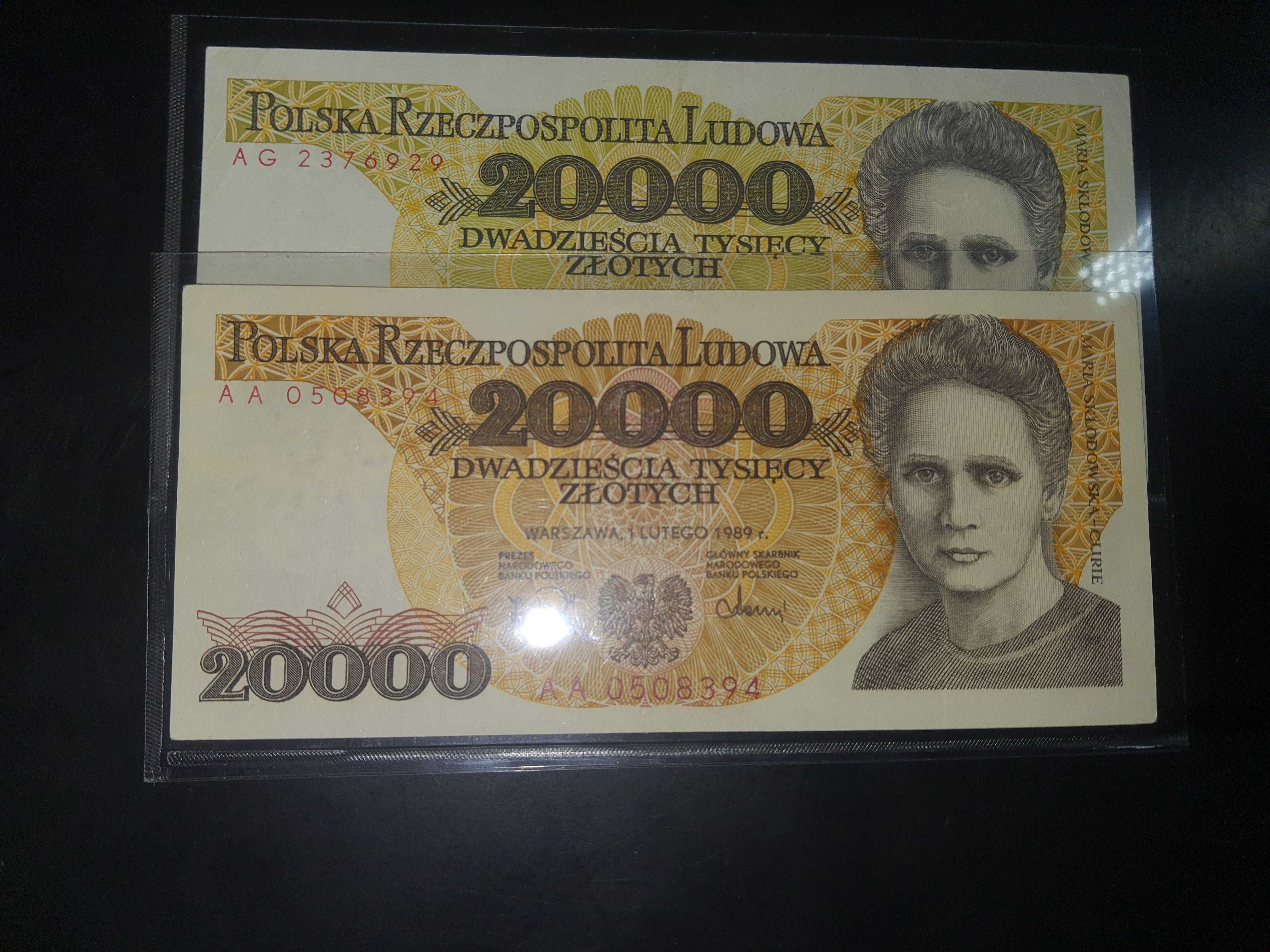 OKAZJA dla kolekcjonerów 20000 złotych 1989 błąd druku !!!