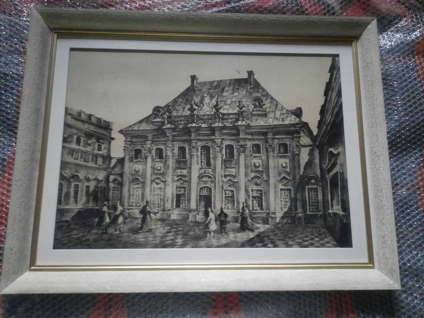Jan Kulikowski - litografia "Pałac pod blachą"