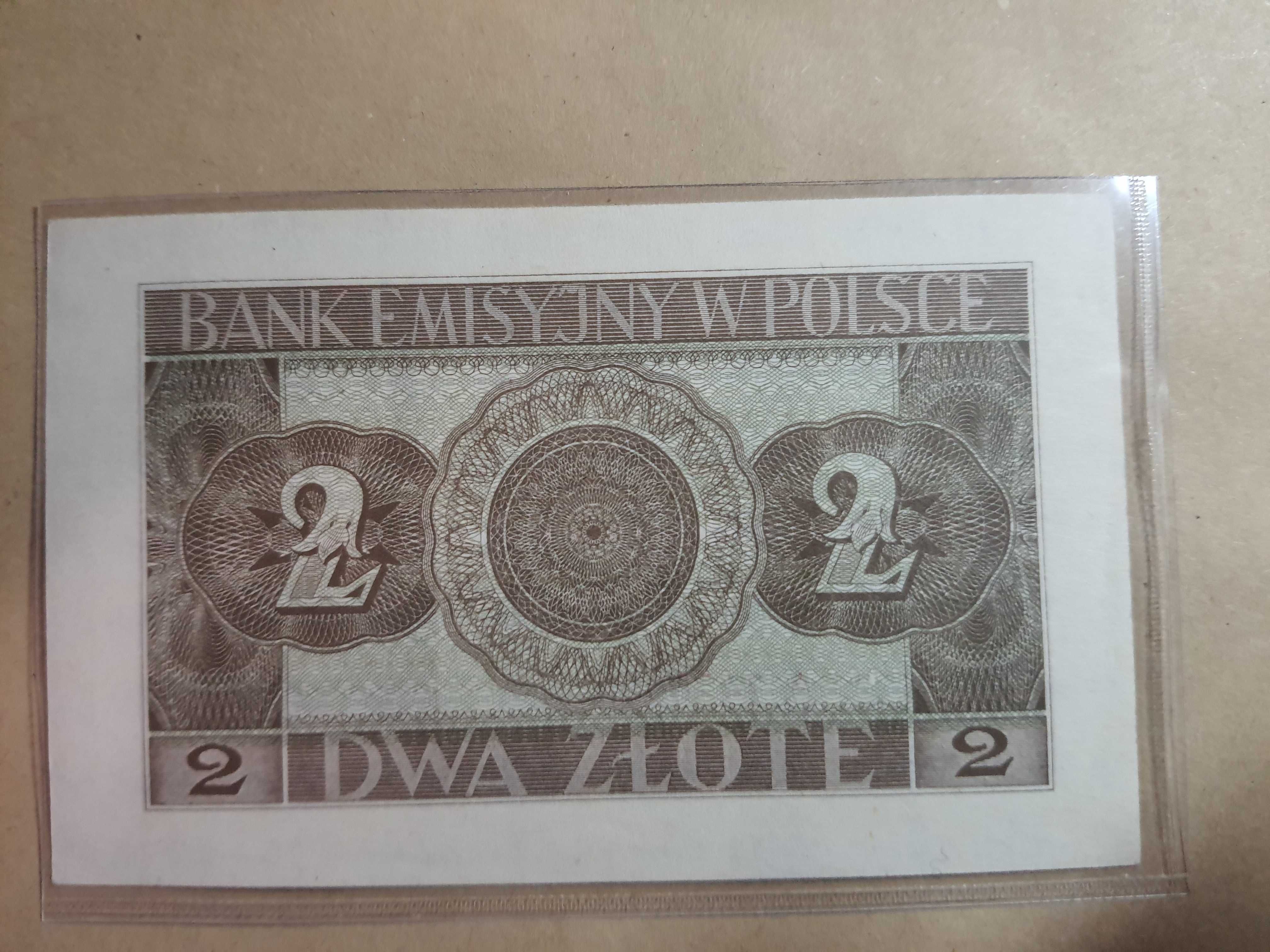 RZADKOŚĆ !!! 2 złote 1940 s. A stan UNC !!!