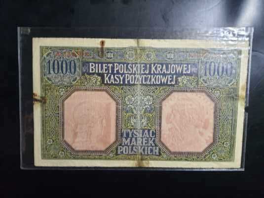 RZADKA POZYCJA - 1000 Marek polskich 1916 Generał