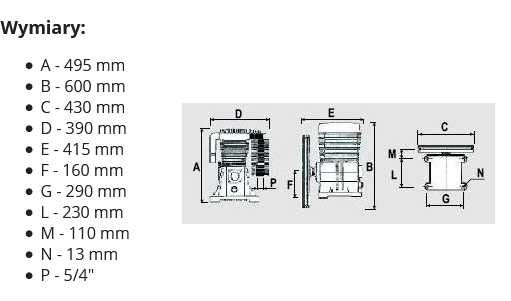 Pompa do kompresora Sprężarka ABAC B-7900B NS-59 Kupczyk 1390l/min