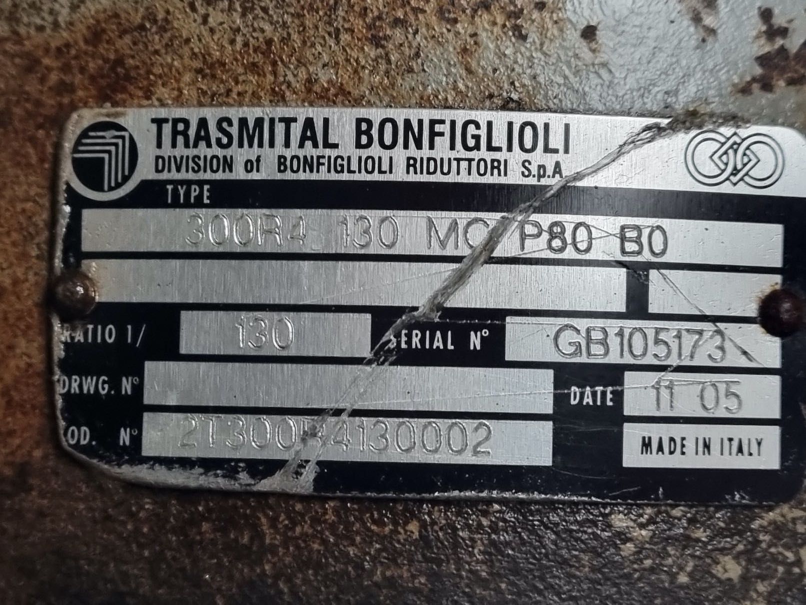 przekładnia bonfiglioli transmittal 300R4130