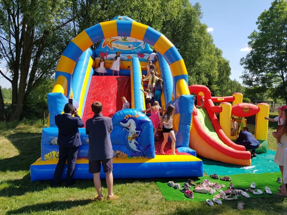 WYNAJEM-Zjeżdżalnia Pneumatyczna/Dmuchana,Plac zabaw,Namiot,Grill,Stół