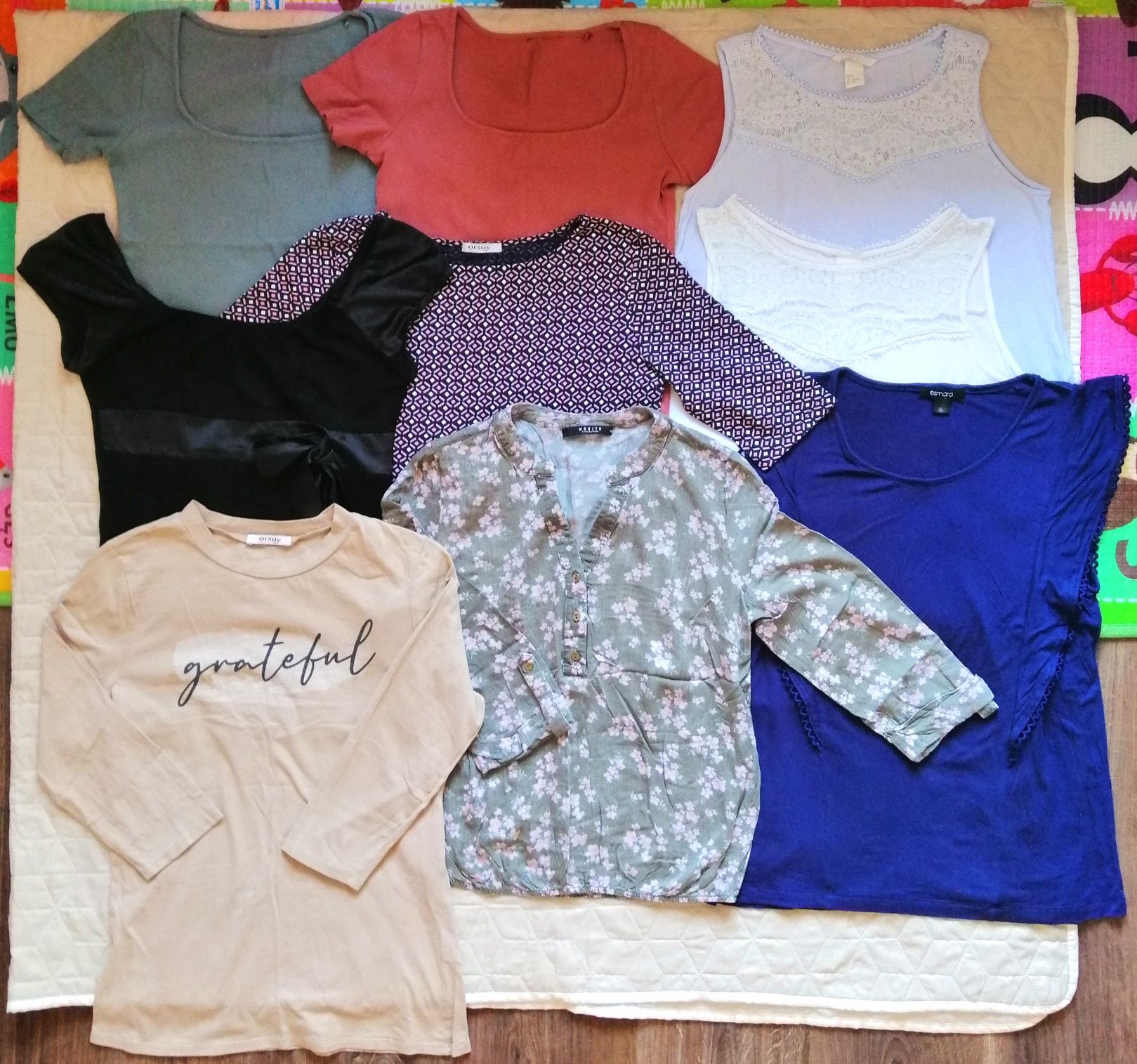 Zestaw ubrań damskich 36 (S) bluzki koszulki damskie H&M Orsay Mohito
