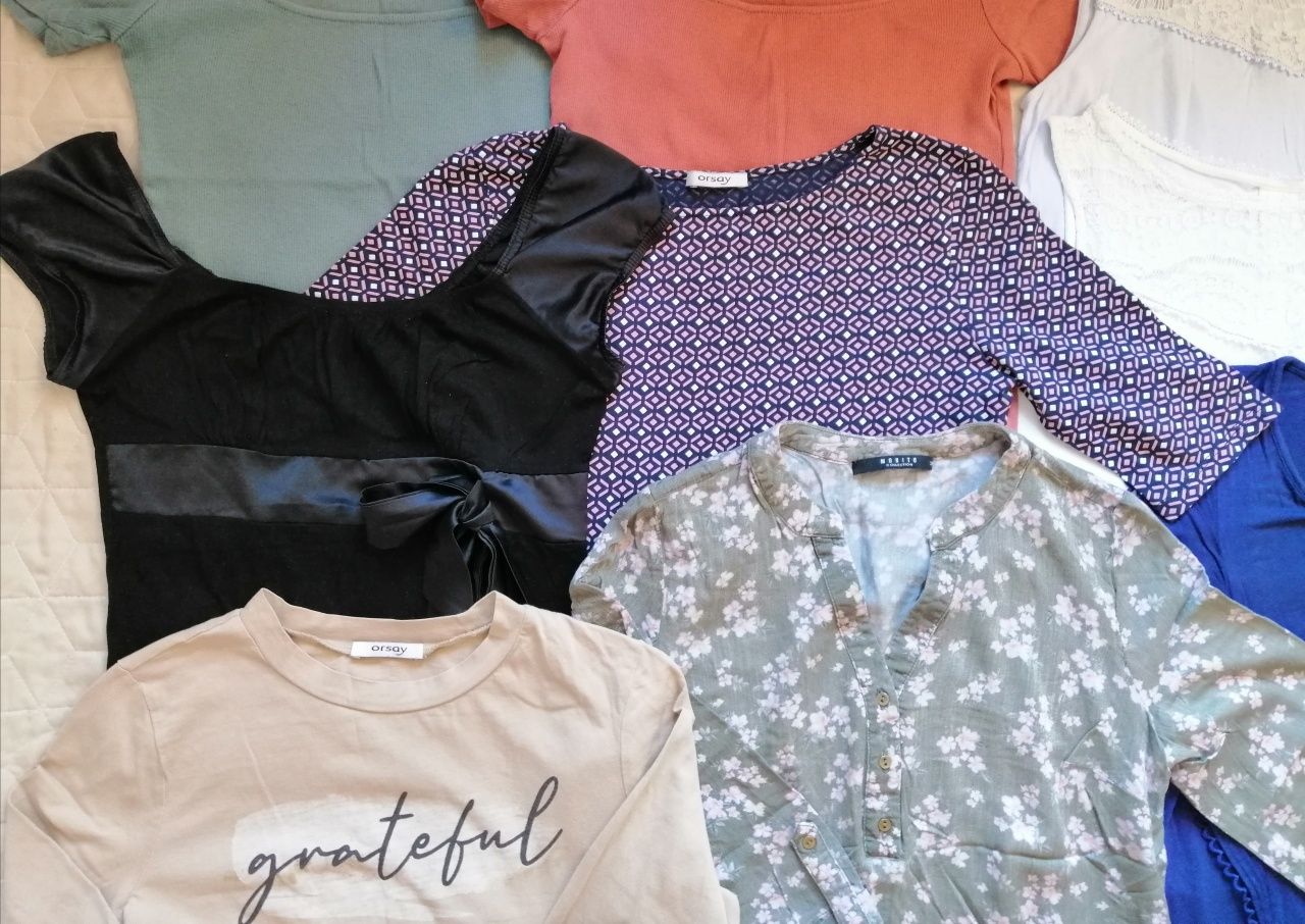 Zestaw ubrań damskich 36 (S) bluzki koszulki damskie H&M Orsay Mohito