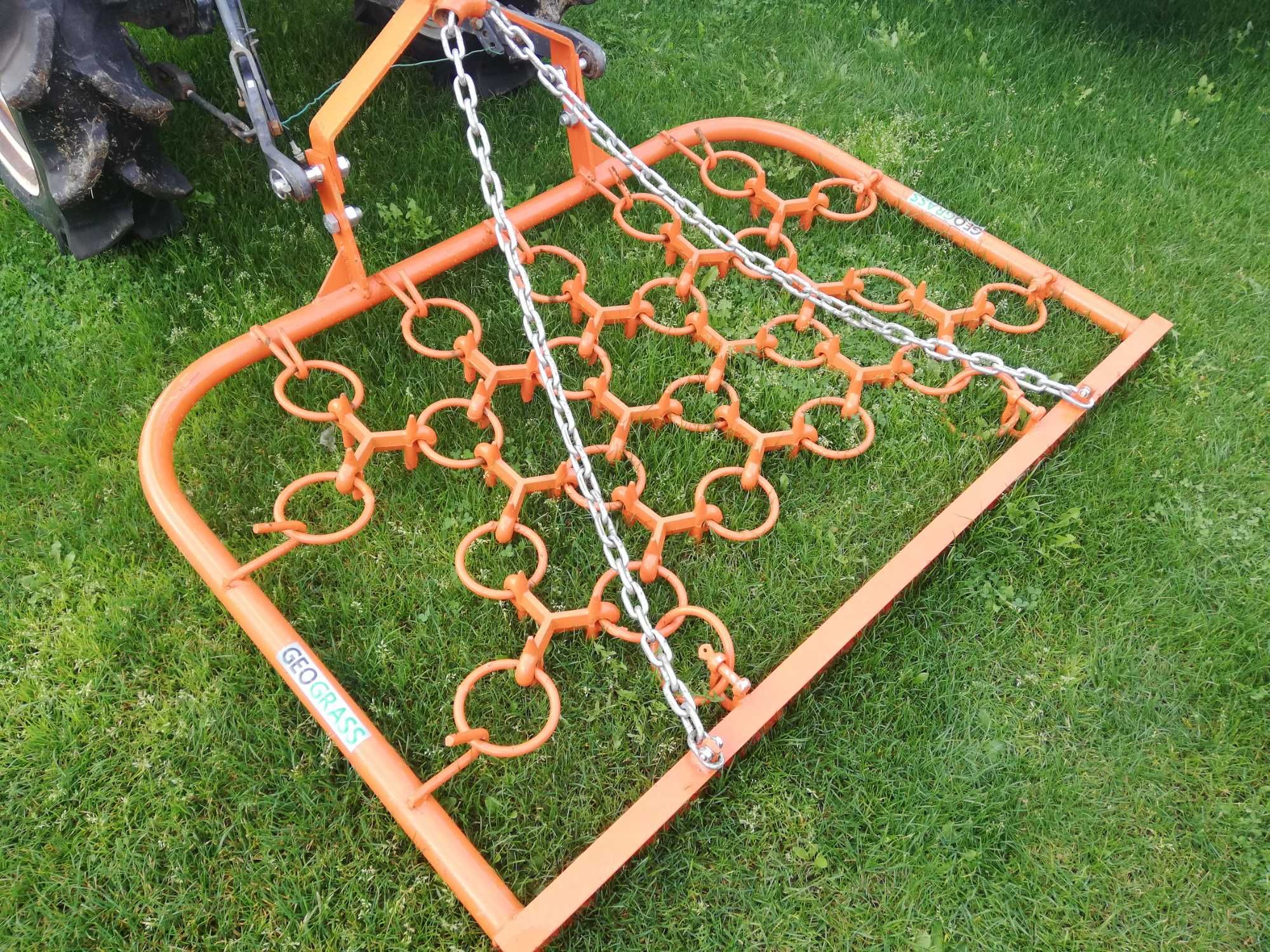 Brona włóka łąkowa 160 cm do traktorka wyrównywanie kretowisk bucht