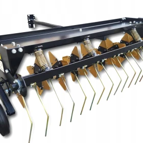 Aerator i wertykulator 2w1 do traktorka ogrodowego napowietrzanie trawnika, usuwanie starej trawy + koła transportowe