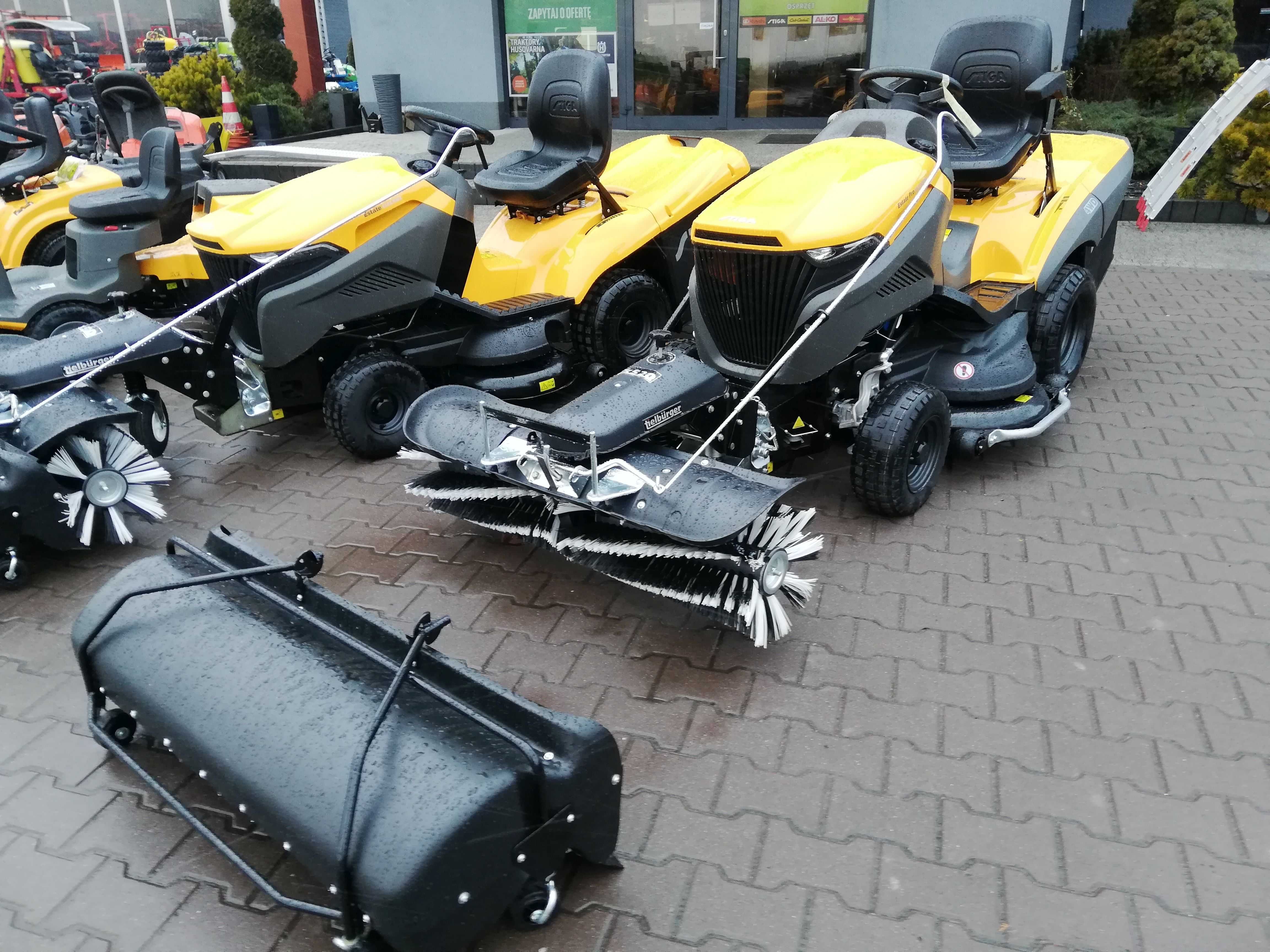 Traktor ogrodowy Stiga 9122WX Honda 22KM 122 cm napęd 4x4 kosz 360L z zamiatarką pojemnikiem i PTO PRO
