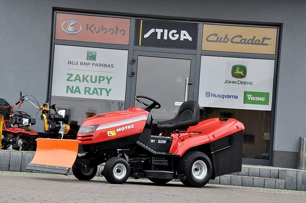 Traktor ogrodowy kosiarka Castelgarden/Motec z pługiem, Briggs 17 KM