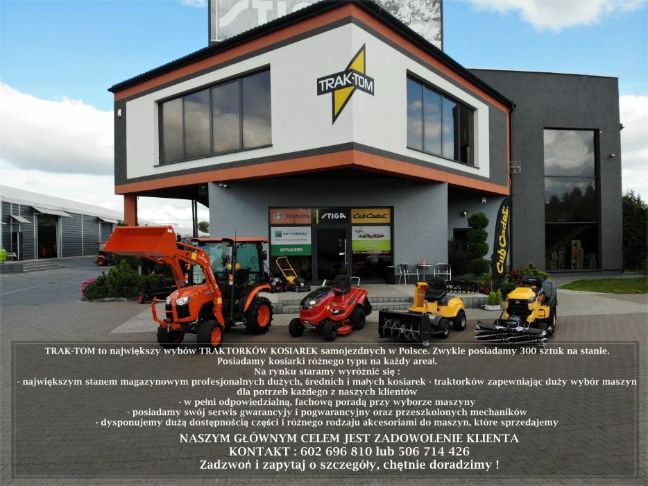Kosiarka traktorek HUSQVARNA CTH 191 TRAK-TOM 19 KM pompa + gwarancja