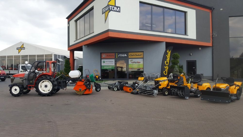 Zamiatarka + szczotka boczna + zraszacz + kosz + hydraulika 160 cm