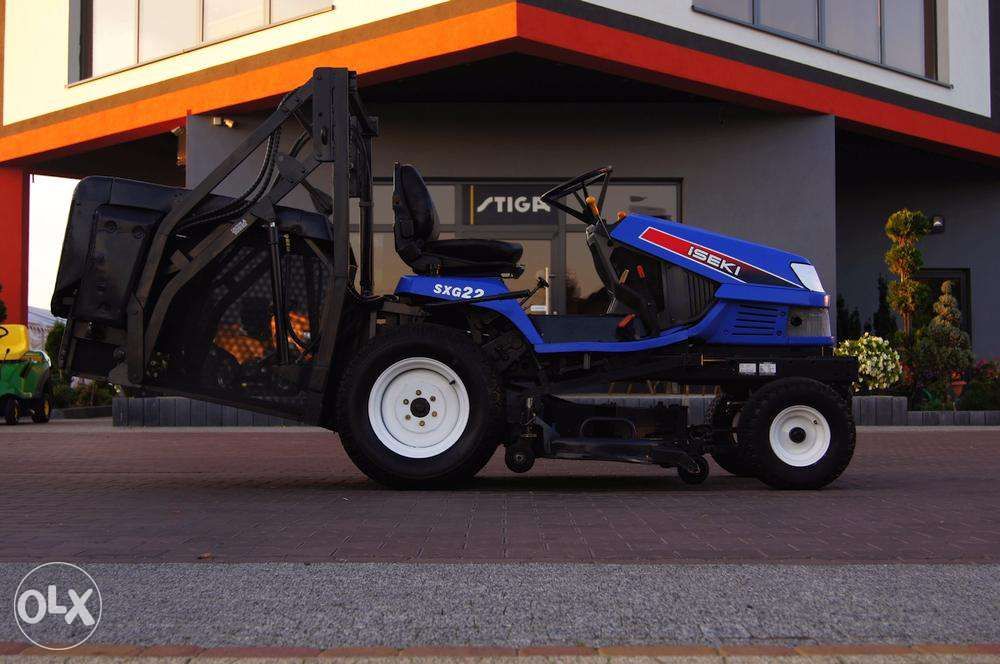 Kosiarka traktorek ISEKI SXG 22 diesel, górny wysyp kosza