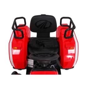 Zabawka dla dzieci na akumulator Traktor Blazin BW kolor Czerwony + Pilot + Wolny Start + Dźwięki mp3 + Światła + DYM z komina + wygodny fotel + pasy